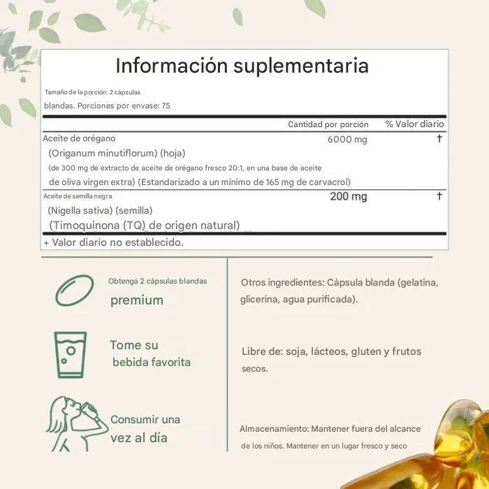 Aceite de Orégano & Nigella Sativa
